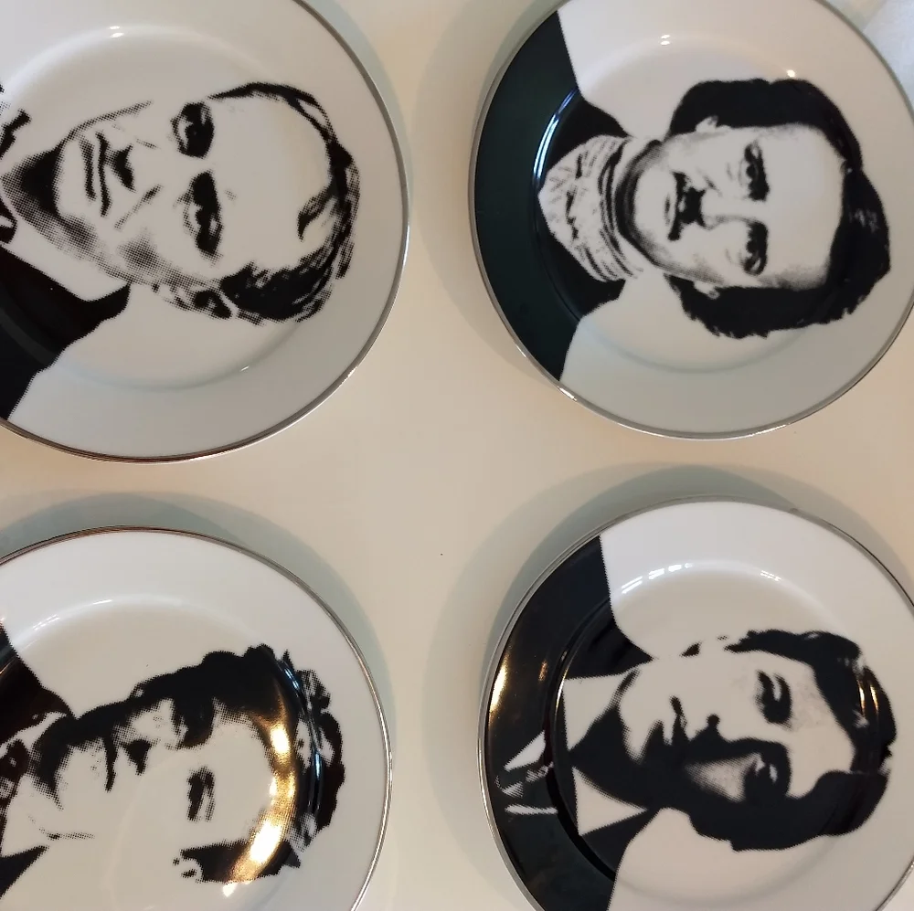 NWOT 4 Porcelaine Castelbajac dessert plates